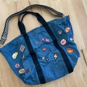 Tommy Hilfiger x Gigi Hadid giant denim patch bag